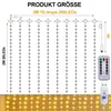3x2M 200LEDs LED Lichterkette Lichtervorhang Warmweiß mit 8 Produktbild-Vorschau 4