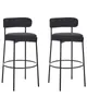 BELIANI Barstuhl 2er Set Schwarz Bouclé-Bezug und Metall Produktbild-Vorschau 4