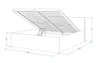 A line drawing of a bed with dimensions indicated. Produktbild-Vorschau