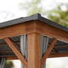 Gartenpavillon 3x4 m Holzoptik, Stahldach Hardtop 4 Produktbild-Vorschau 8