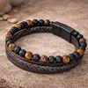 Herren  Armband mit matten schwarzen Steinen und Produktbild-Vorschau 5