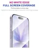 A close-up of a smartphone screen protector with text overlay describing its features. Produktbild-Vorschau