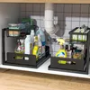 organizzatore da cucina nero, scaffale sottolavello a 2 Anteprima dell’immagine prodotto 1