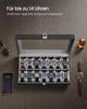SONGMICS Uhrenbox für 14 Uhren mit Glasdeckel Kunstleder Produktbild-Vorschau 3