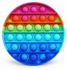 Rundes Regenbogen Silikon Pop It Fidget Spielzeug für Produktbild-Vorschau 1