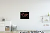 MuchoWow® Textilposter Weltkarte - Rot - Schwarz 40x30 cm Produktbild-Vorschau 2