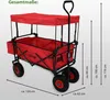 Bollerwagen faltbar mit Dach, PolyurethanRädern, Hecktasche Produktbild-Vorschau 5