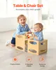 VEVOR Montessori-Tisch- und Stuhl-Satz, Holz, für Kinder Produktbild-Vorschau 2