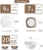 Diagrams showing the dimensions and capacity of porcelain tableware. Náhled obrázku produktu