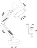 Schul-Schreibtischlampe AURIQ Schwarz 2in1 1xE27 60W Produktbild-Vorschau 7
