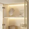 Weißer Vitrinenschrank mit 4 Glastüren 80x36x200cm, Goldene Produktbild-Vorschau 5