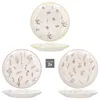 Jardin 6er Set Kuchenteller Keramik Blume creme gelb lila Produktbild-Vorschau 4
