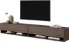 A modern TV stand with a wall-mounted television above it. Anteprima dell’immagine prodotto
