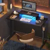 Scrivania da gaming Bestier 107 cm piccola con LED, tavolo Anteprima dell’immagine prodotto 4