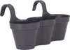 Blumentopf Artevasi 639343 Anthrazit Dunkelgrau Kunststoff Produktbild-Vorschau 2