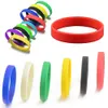 2 Stück modische Silikon-Armbänder, einfarbige Produktbild-Vorschau 4