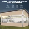 Topchances Transparentní PVC plachta s oky Dělící záclony, Náhled obrázku produktu 1