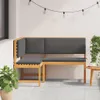 vidaXL Gartenstuhl mit Kissen Braun 140 x 100 x 91cm Produktbild-Vorschau 3