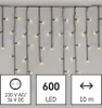 LED vianočný soplík, 10 m, 600 LED diód, na vonkajšie Náhľad obrázku produktu 1