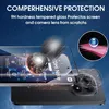 A product image showcasing screen protectors for a smartphone, with text highlighting features. Produktbild-Vorschau