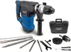 A rotary hammer drill and its accessories are displayed on a white background. Podgląd zdjęcia produktu