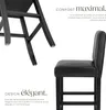 Tabouret de bar en cuir synthétique - noir, Lot de 4 Voir les images du produit 3