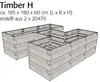 JUWEL Timber ErgoLine lit surélevé 185 x 40 x 125 cm Voir les images du produit 9