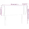 vidaXL Kopfteil mit Ohren Schwarz 83x23x78/88 cm Stoff -  Produktbild-Vorschau 10