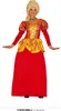 Marquisen Karnevalskostüm Rotes Kleid Goldene Details Produktbild-Vorschau 2