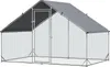 Hühnerstall aus Stahl mit Deckel - 4-6 Hühner, 300x200x200 Produktbild-Vorschau 1