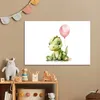Leinwand Bilder 60x40 cm - Kinder Ballon - Elefant - Rosa, Produktbild-Vorschau 2