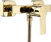 A close-up studio shot of a gold-colored shower faucet. Produktbild-Vorschau