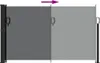 Boční výsuvná markýza černá 117x300 cm Náhled obrázku produktu 6