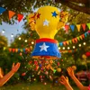 Relaxdays Pinata Pokal, mit Stab & Maske, zum Aufhängen, Produktbild-Vorschau 2