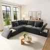 Merax L-förmiges Ecksofa mit Schlaffunktion, 6-Sitzer Produktbild-Vorschau 3