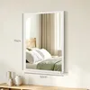 Wandspiegel 50 x 70 cm Weiß Hängespiegel Dekorativ HOMCOM Produktbild-Vorschau 5
