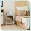 Relaxdays Nachttisch Kinder, offenes Fach, Teddy-Design, Produktbild-Vorschau 3