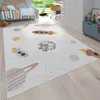 Teppich Kinderzimmer Kinderteppich Rutschfest Rakete Planet Produktbild-Vorschau 1