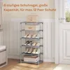 WOLTU Schuhregal schmal 6 Ebenen, Metall, für 12 Paar Produktbild-Vorschau 8
