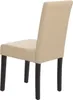 A single cream-colored dining chair with dark brown legs, shown from the back-right side against a white background. Podgląd zdjęcia produktu