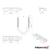 PremiumX 30cm Wandhalter 120cm Mast Ø 38mm mit Schellen Produktbild-Vorschau 4