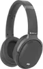 A studio shot of black wireless on-ear headphones.
