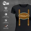Damen T-Shirt für das  Schatzerl Lederhosen Latz Fun-Shirt Produktbild-Vorschau 3
