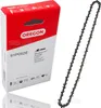 A chainsaw chain and its packaging are shown against a white background. Produktbild-Vorschau