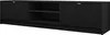 A black TV lowboard with two doors and an open shelf in the middle. Náhľad obrázku produktu