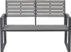 A garden bench with a slatted seat and backrest, supported by a dark gray metal frame. Produktbild-Vorschau