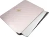 A pink laptop sleeve with a patterned design and a gold bow detail, partially covering a silver laptop. Anteprima dell’immagine prodotto