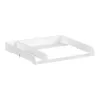 A white wooden changing table attachment with raised edges and a compartment on the left side, shown from a slightly elevated side angle against a white background. Náhľad obrázku produktu