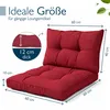 Beautissu Lounge Kissen Set Outdoor Rot XLuna, 60x60cm, Produktbild-Vorschau 3