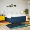 Boxspringbett mit Matratze Blau 200x200 cm Stoff Produktbild-Vorschau 3